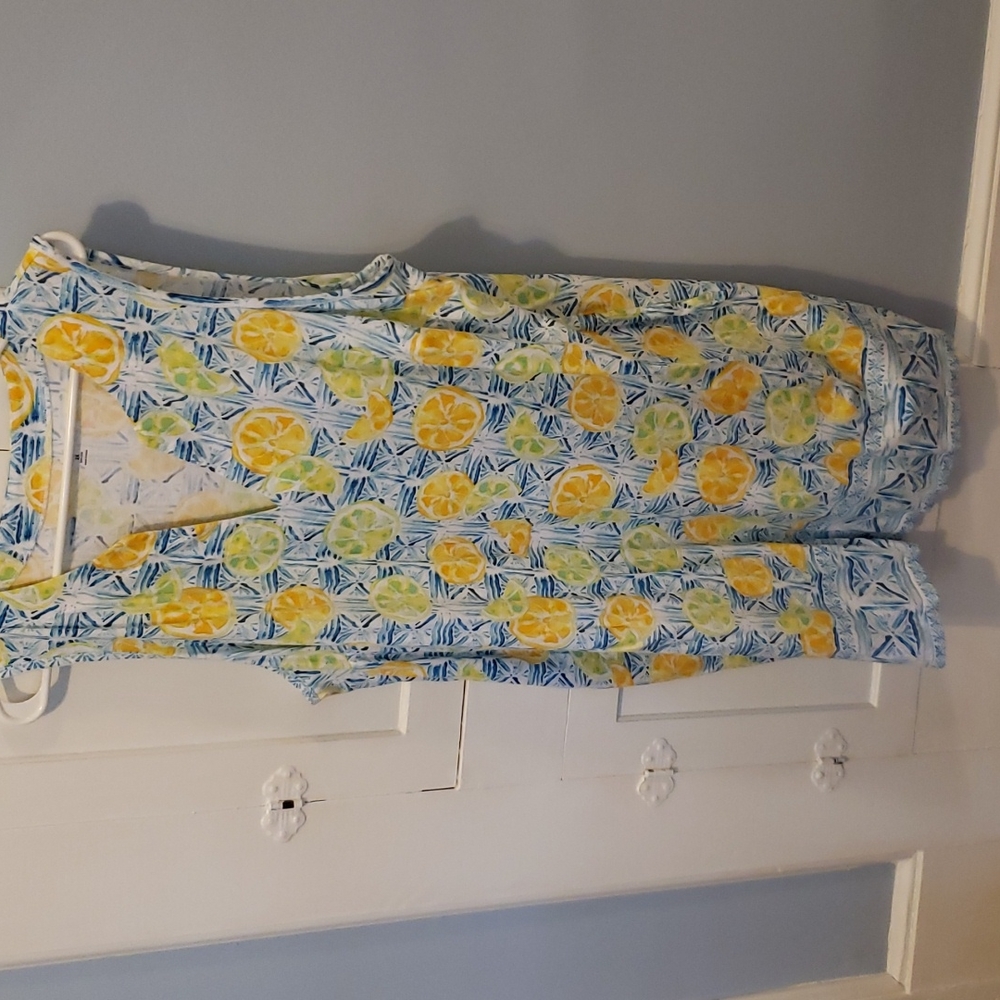 Land's End cotton print dress